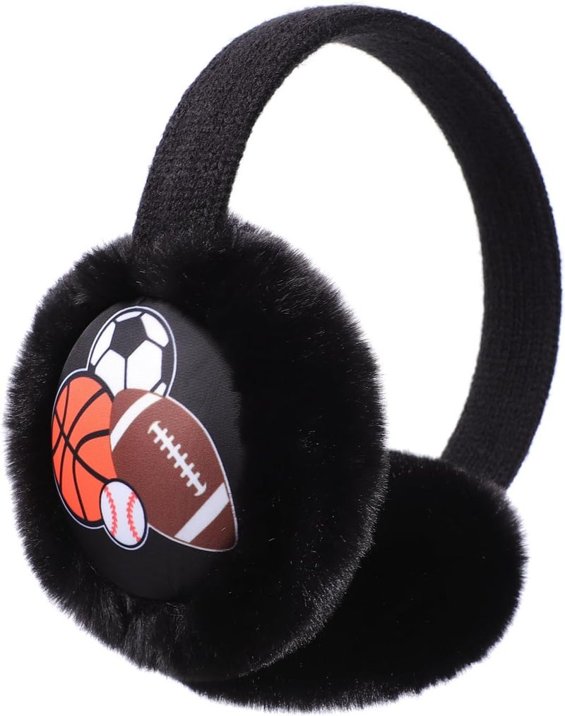 BUTITNOW Boys Truck Ball Game Controller Excavator Earmuffs & Gloves Set, Soft Plush Comfortable Winter Outdoor Ear Warmers - Image 4